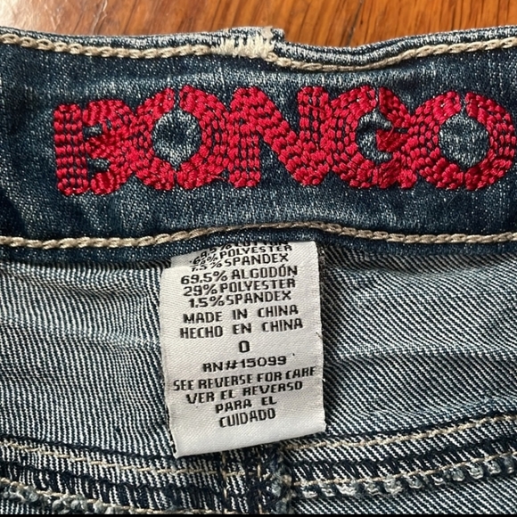 Jean shorts, BONGO, size 0 - Picture 3 of 3